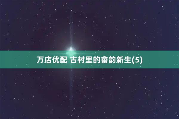 万店优配 古村里的畲韵新生(5)